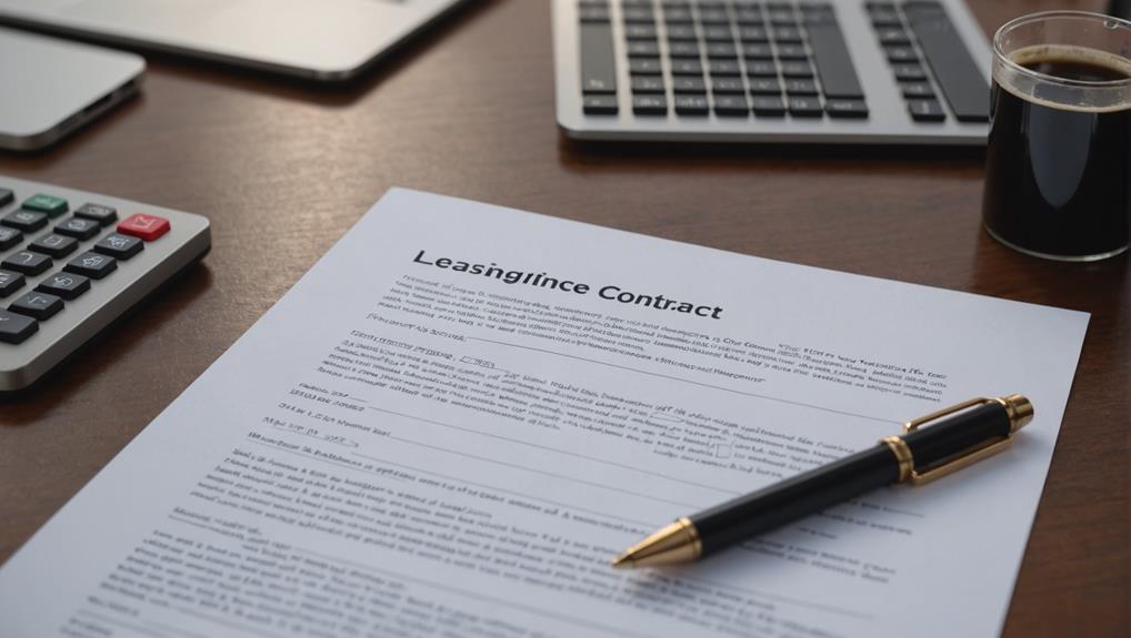 standard leasing contract details mfds